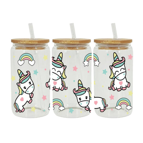 Wholesale Colorful Cartoon Little Pony 16oz Cup UV DTF Wraps