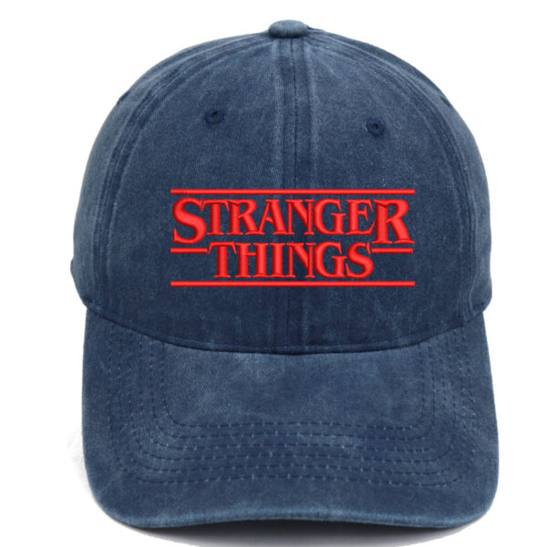 Wholesale European and American Drama Stranger Things Hat Season 5 Hot Selling Embroidered Washed Baseball Cap for Men and Women