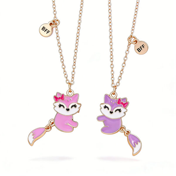Wholesale Cartoon Animal Fox Best Friend Children's Necklace