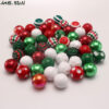 O1CN01KFEL6U1QEr9D3EPfm_2201245431945-0-cib Wholesale 50pcs Red and Green Diamond Print Christmas 20MM Acrylic Beads DIY Mixed Color Mixed Style Beaded Loose Beads Combination