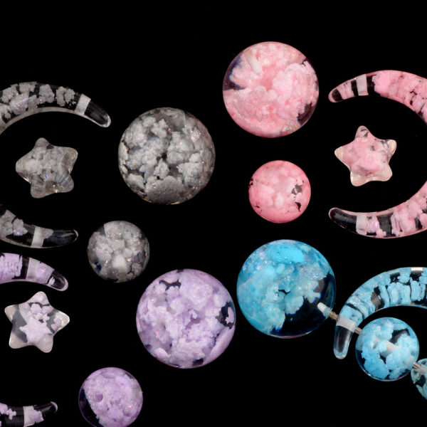 Wholesale High-transparency Acrylic Beads Cloud-like Round Shape Pen Cap