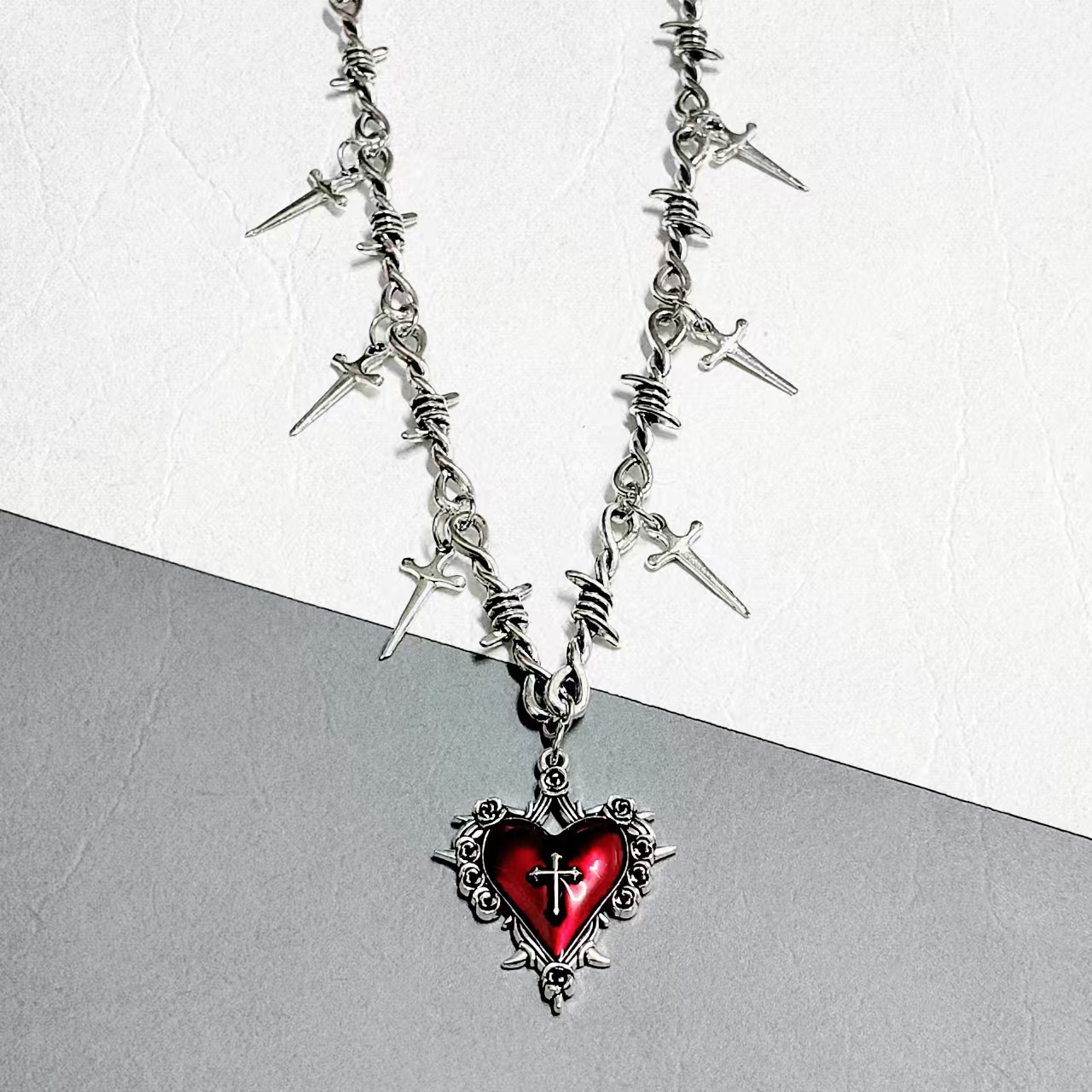Wholesale Girl Wind Love Sword n Necklace