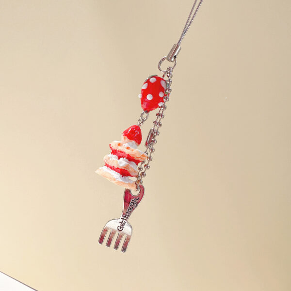 O1CN01KJcpsP1NqSzEes979_2209112661621-0-cib Wholesale Strawberry cake bead cute keychain