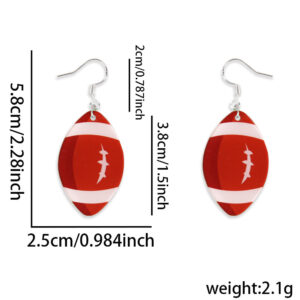 rugby earrings / Factory direct from the source [Same-day shipping]