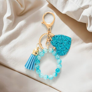 Blue bracelet keychain