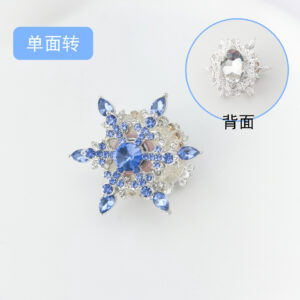 Snowflake blue single sided turning (1 piece