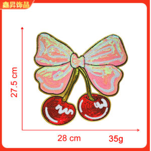 Heated hot melt glue*red*cherry*bow cherry*height 27.5*28cm