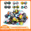 Wholesale 50PCS/PACK Leopard Print Water Transfer Silicone Beads