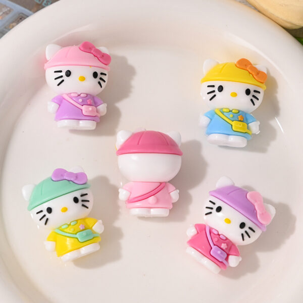 Wholesale 10pcs cute cartoon cat focal beads