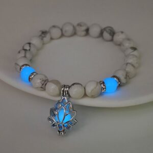 8mm natural white turquoise blue light