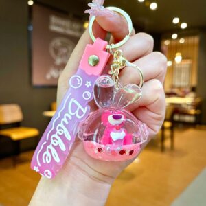 Gradient rope [headphone rabbit] milk pink berry bear