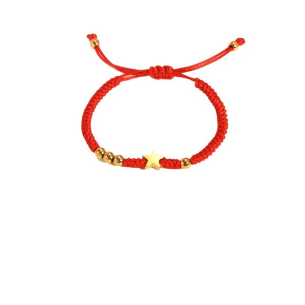 Wholesale Red Lucky Woven Couple Five-pointed Star Bracelet