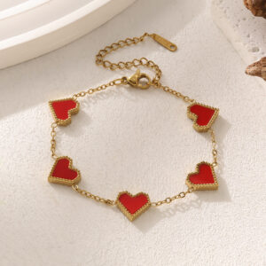 1123 wine red bracelet / 18K