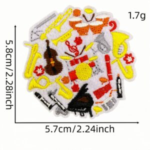 Musical note cloth stickers 10 #