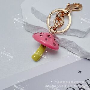 Pink with green mushrooms (rose gold hardware)