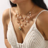 Wholesale N12517 Summer Ocean Elements Pearl Tassel Necklace Seaside
