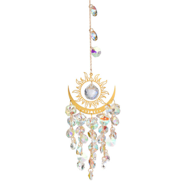 Wholesale Devil's Eye Sun Moon Crystal Wind Chime