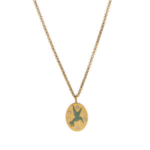 Blue bird-necklace