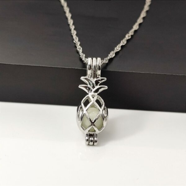 Wholesale Valentine's Day Gift Creative Hollow Pineapple Luminous Necklace
