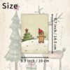 Wholesale 20 Retro-Style Cute Animal Christmas Tree Greeting Cards