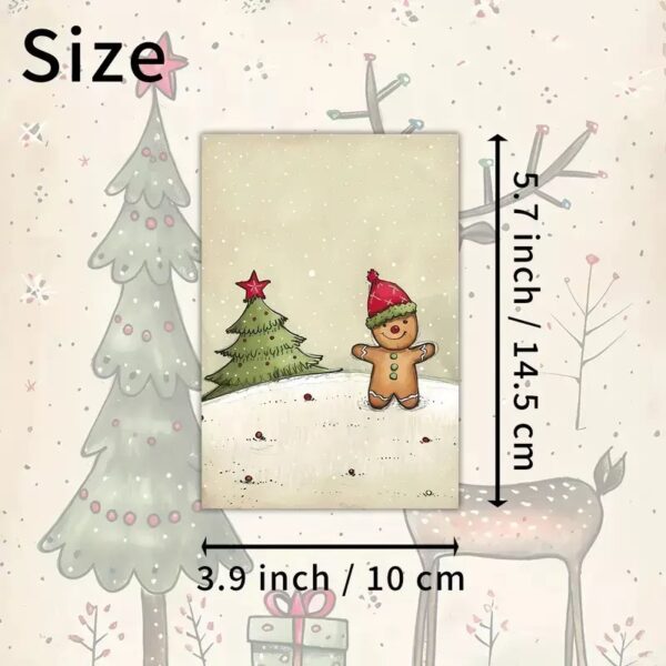 Wholesale 20 Retro-Style Cute Animal Christmas Tree Greeting Cards