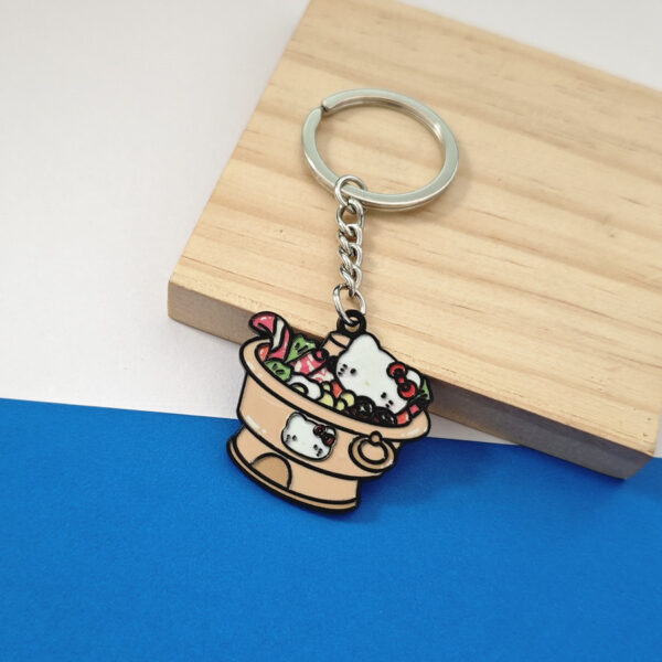 Wholesale Cute Creative Hot Pot Cartoon Brooch Keychain OLY Exclusive
