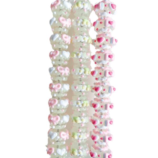 Wholesale 2pcs acrylic luminous hand-painted beads diy necklace bracelet beads