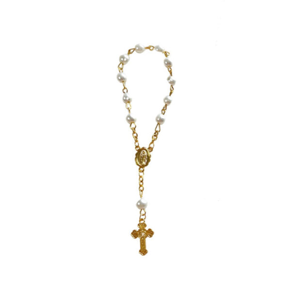 Wholesale Pearl baptismal communion gift, love cross, finger chain