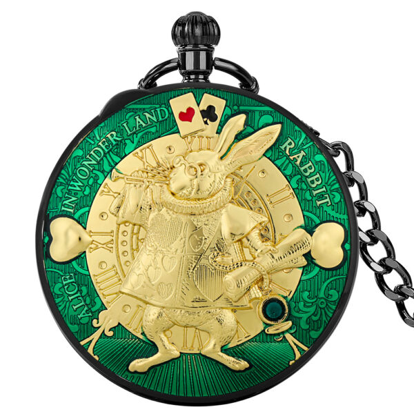 Wholesale Retro Creative Cartoon Rabbit Poker Music Octave Box Pocket Watch