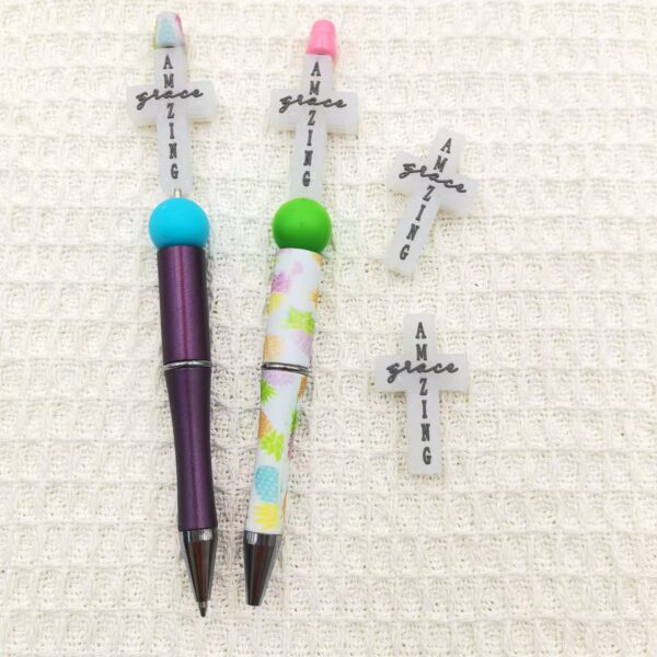 Wholesale 10pcs Cool High-grade Cross Silicone Beads
