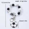 Wholesale Cartoon Sports Beaded Keychains Basketball Football Volleyball Pendant