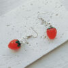 Wholesale Cute Fruit Five pointed Star Strawberry Hollow Star Earrings