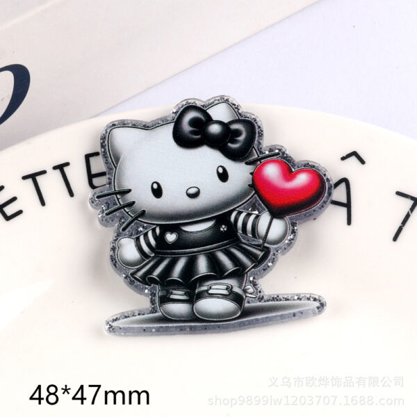 Wholesale 10pcs Cute cartoon animal glitter Acrylic Flatback