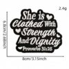 Wholesale English short sentence cartoon black and white embroidery DIY Patches