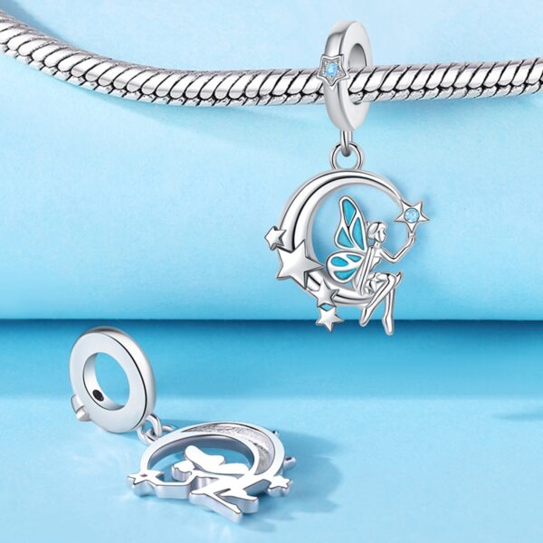 Wholesale Sun Moon Stars Diamonds Silver Plated Charms