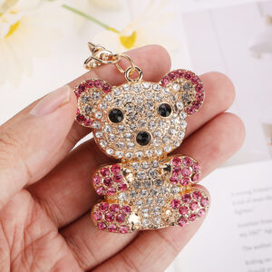Wholesale Rhinestone Teddy Bear Keychain