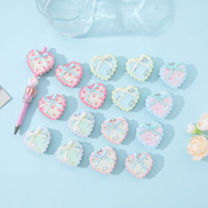 Wholesale 10pcs cartoon love bow beads cute beads