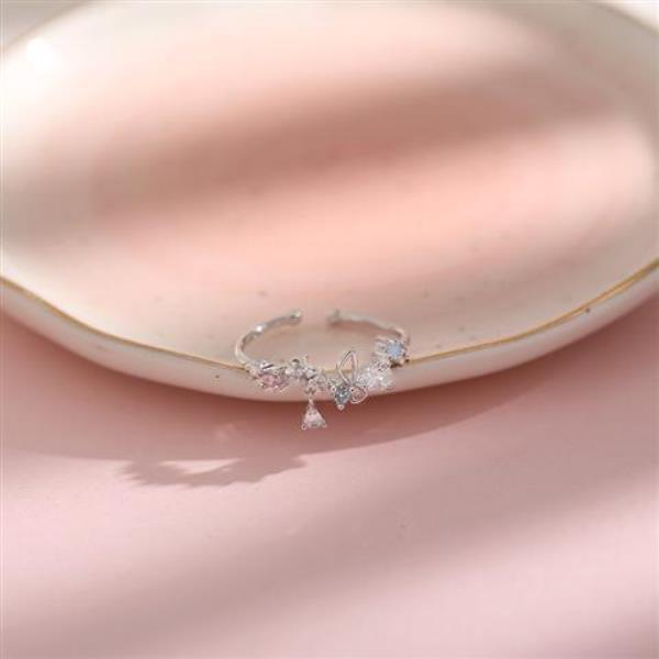 O1CN01KpICxX1l5Kto0Or4R_2216005864767-0-cib Wholesale Wreath Silver Plated Romantic Open Adjustable Ring