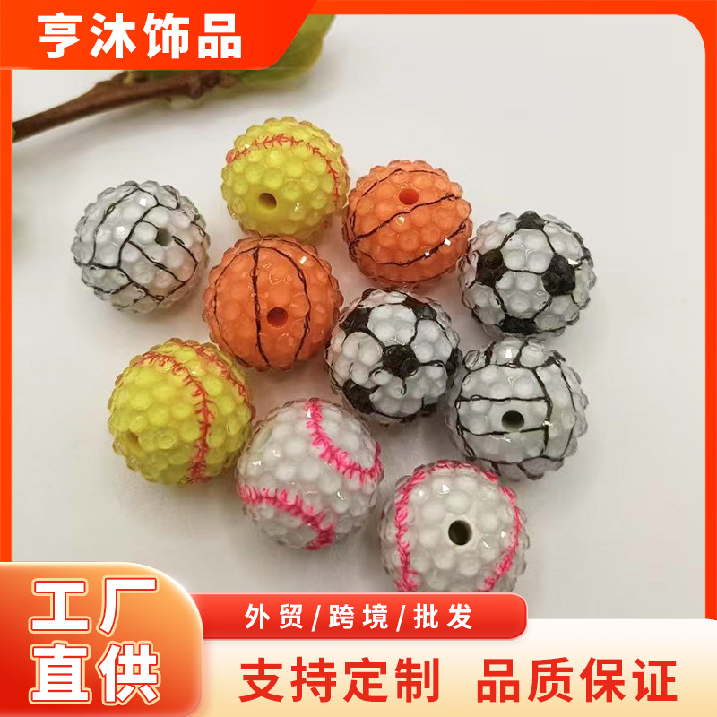 Wholesale Source factory self-luminous srts acrylic diamond ball football basketball aessories manufacturers wholesale can be customized
