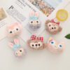 Wholesale Cartoon plush doll head doll cute rabbit bear brooch OLY Exclusive