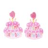 Wholesale Colorful letter cake cute acrylic earrings