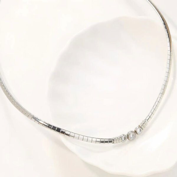 O1CN01Kt5zrH1aXJXc4rDZN_2213091103339-0-cib Wholesale Diamond studded flat snake bone titanium steel necklace