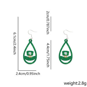 Top hat water drop style / Irish day acrylic earrings