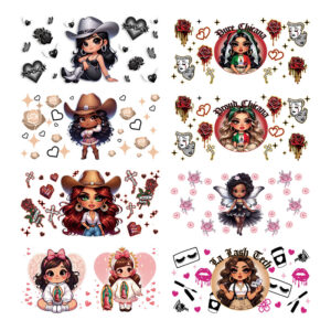 Wholesale Uv Transfer Sticker Glass Cup Crystal Label Crystal Sticker Cross-Border Exclusive for 16oz Glass Cup Special Sticker 23Cmx11Cm