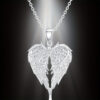 Wholesale Silver Angel Wings Heart Wings Necklace