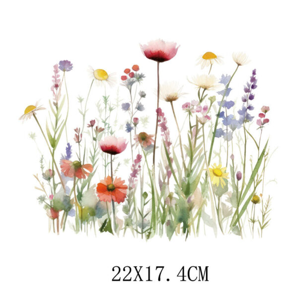Wholesale Watercolor Spring Fresh Flowers UV DTF Ready to Press Transfers Wraps