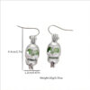 Wholesale Halloween smooth hollow skeleton luminous ghost head earrings