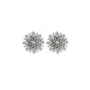 Wholesale Exaggerated diamond studded floral earrings