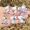 Wholesale 10pcs 30mm Cute Cartoon Black and White Dog Straight-Hole Acrylic Beads OLY Exclusive