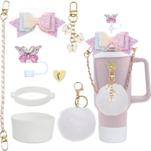 Rose white bow 8-piece set (minimum of 5 sets per style) / 7-piece set (excluding cups)